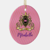 Elegante Keramik Monagram Keramik Ornament (Rechts)