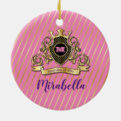 Elegante Keramik Monagram Keramik Ornament (Hinten)