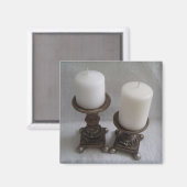 Elegante Kerzenständer Magnet (Vorderseite/Rückseite)