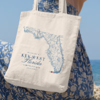Elegante Key West Florida Wedding Welcome Tote Bag