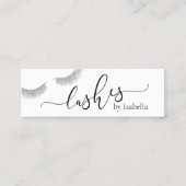 Elegante Kick-Silber-Glitzer-Leinen Mini Visitenkarte (Vorderseite)