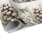 Elegante Kiefer 2025 Neujahrsfest Geschenkpapier (Rolleneckpunkt)