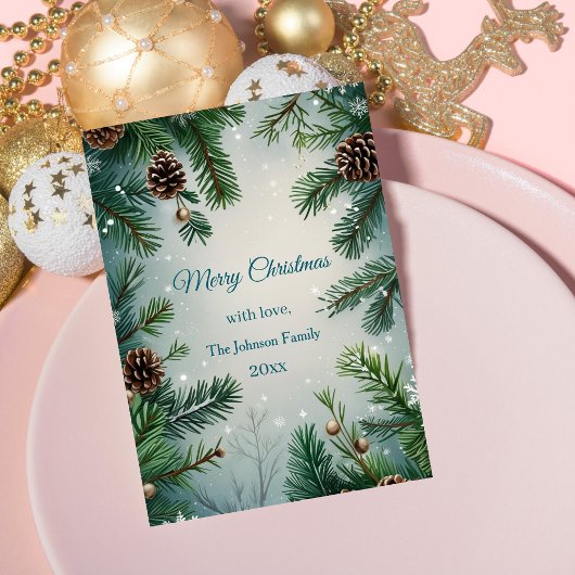 Elegante Kiefern & Zapfen Weihnachten