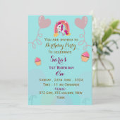 Elegante Kinder-Geburtstagsparty Einladungen (Stehend Vorderseite)