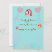 Elegante Kinder-Geburtstagsparty Einladungen (Rückseite)