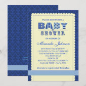 Elegante Kinderdusche Einladung (Vorne/Hinten)