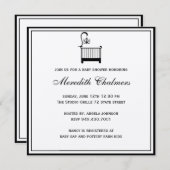 Elegante Kinderdusche Einladung (Vorne/Hinten)