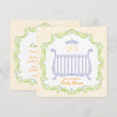 Elegante Kinderdusche Einladung (Vorne/Hinten)