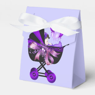 Elegante Kinderwagen Lavendel Lila Baby-Party Geschenkschachtel