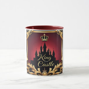 Elegante King Castle Silhouette Design Vater Tasse