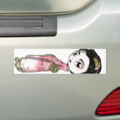 Elegante Kirschblüte-Geisha Autoaufkleber (Auf Auto)