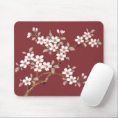 Elegante Kirschblüten-Blumen-Mauspad Mousepad (Mit Mouse)