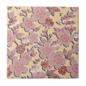 Elegante Kirschblüten Fliese (Vorderseite)