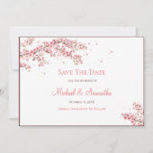 Elegante Kirschblüten-Hochzeit Save The Date (Vorderseite)