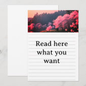 Elegante Kirschblüten-Hochzeitseinladung - Romanti Einladung (Vorne/Hinten)