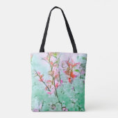 Elegante Kirschblüten Klassische Tote Tasche (Rückseite)