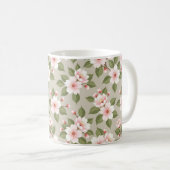 Elegante Kirschblüten nahtloses Muster Kaffeetasse (VorderseiteRechts)