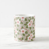 Elegante Kirschblüten nahtloses Muster Kaffeetasse (Mittel)
