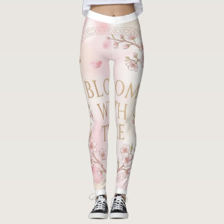 Elegante Kirschblüten-Rosa-Blumen-Yoga-Leggings - Leggings
