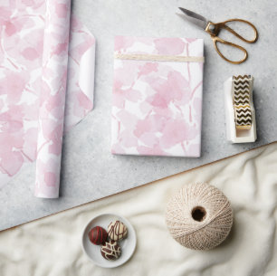 Elegante Kirschblüten-Wasserfarbe Handbemalt Geschenkpapier