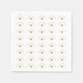 elegante, klare und einfache Liebe, weiß Serviette (Vorderseite)