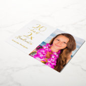 Elegante Klasse 2025 Foto Graduation Party Gold Folieneinladung (Gedreht)