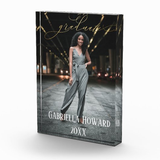 Elegante Klasse 20XX Foto Acrylblock (Rechts)