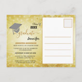 Elegante Klasse 20XX, Foto, Topper-Abschluss Ankündigungspostkarte (Rückseite)