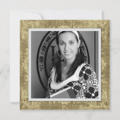 Elegante Klasse 20XX, Foto, Topper-Abschluss Einladung (Rückseite)