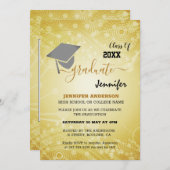 Elegante Klasse 20XX, Foto, Topper-Abschluss Einladung (Vorne/Hinten)