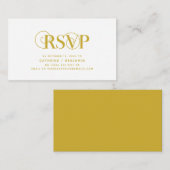 Elegante Klasse, Gelbes Gold-Script, UAWG Response Begleitkarte (Vorne/Hinten)