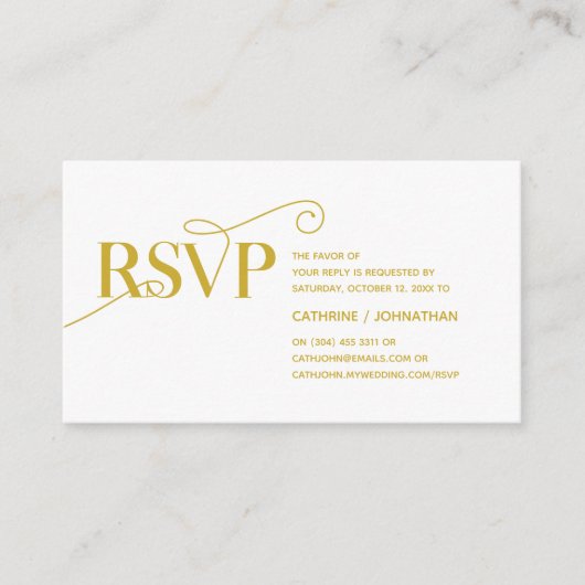 Elegante Klasse, Gold Script, UAWG Response Begleitkarte (Vorderseite)