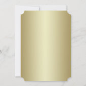 Elegante Klasse| Gold - Ticket| Bachelorette Einladung (Rückseite)