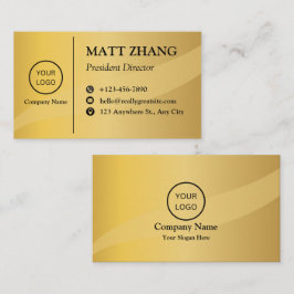 Elegante Klasse Golden Beruflich Moderne Golden Tr Visitenkarte