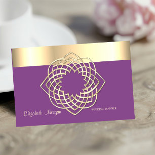 Elegante Klasse Modern, Violett, Falsche Goldrand Visitenkarte