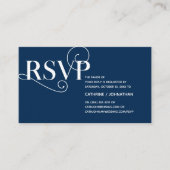 Elegante Klasse, Navy Blue Script, UAWG Response Begleitkarte (Vorderseite)