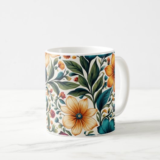 Elegante Klasse Schöne Farbenfrohe Kunst, Dichtung Kaffeetasse (VorderseiteRechts)