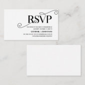 Elegante Klasse, Schwarzes Script, UAWG Response Begleitkarte (Vorne/Hinten)