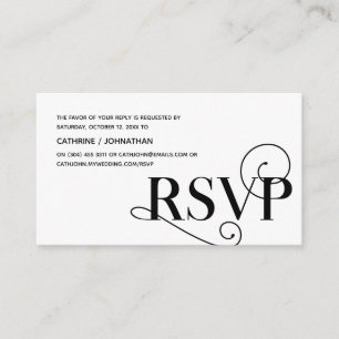 Elegante Klasse, Schwarzes Script, UAWG Response Begleitkarte