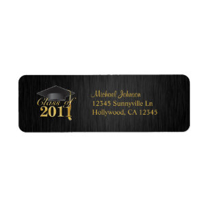 Elegante Klasse von 2011 Schwarzem/von Gold