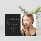 Elegante Klasse von 20XX | Schwarz Ankündigung (Stehend Vorderseite)