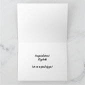 Elegante Klassik Black & Imitate Gold Herzlichen G Karte (Innenseite)