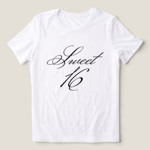 Elegante Klassik Calligraphy Sweet 16 Tri-Blend Shirt