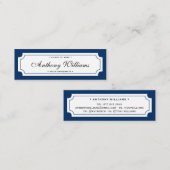 Elegante Klassik Darkblue Abschluss Namenskarte (Vorne/Hinten)
