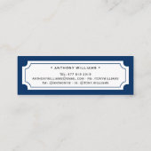 Elegante Klassik Darkblue Abschluss Namenskarte (Rückseite)