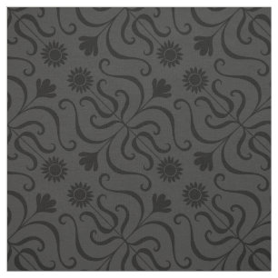 Elegante Klassik Floral Damask Sonnenblumenkohle Stoff