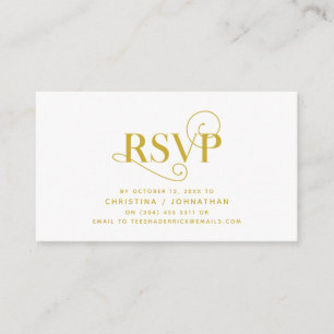 Elegante Klassik, Gold Script, UAWG Response Begleitkarte