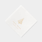 Elegante Klassik Kleine Treppe Hochzeit Servietten Mit Folie (Rechts)