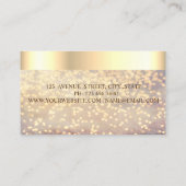 Elegante Klassik modern,Bokeh,Imitate Gold Border Visitenkarte (Rückseite)