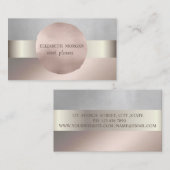 Elegante Klassik modern,Silber,Rose Gold Visitenkarte (Vorne/Hinten)